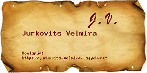 Jurkovits Velmira névjegykártya